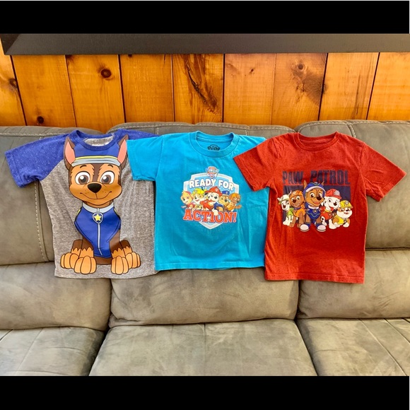 PAW PATROL NICKELODEON Other - PAW PATROL Nickelodeon short sleeve Tee Shirts Lot of 3 - size 5 child/kid’s